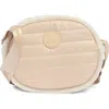 Pajar Circle Faux Shearling Crossbody Bag In Tan