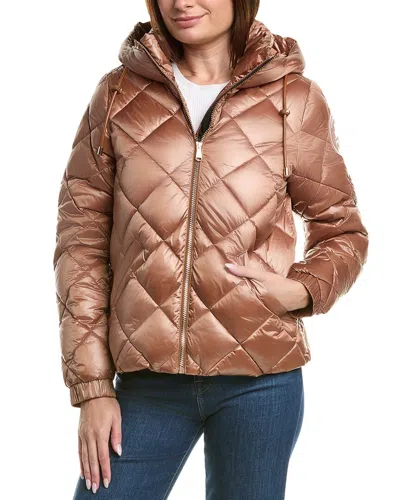 Pajar Diamond Quilted Boxy Puffer Jacket In Brown