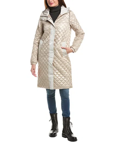 Pajar Diamond Quilted Coat In Neutral