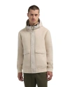 Pajar Hader Wool Blend Bomber Jacket With Removable Hooded Bib In Neutral