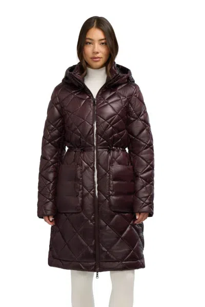 Pajar Halina Lightweight Mid‑length Jacket In Midnight Plum