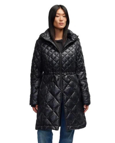 Pajar Halona Lightweight Diamond Quilt Packable Puffer In Black