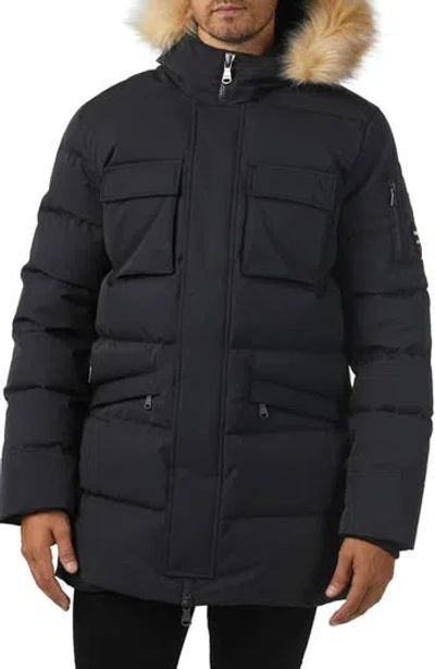 Pajar Hamilton Water Repellent Quilted Jacket With Faux Fur Trim In Multi