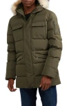 Pajar Hamilton Water Repellent Quilted Jacket With Faux Fur Trim In Green