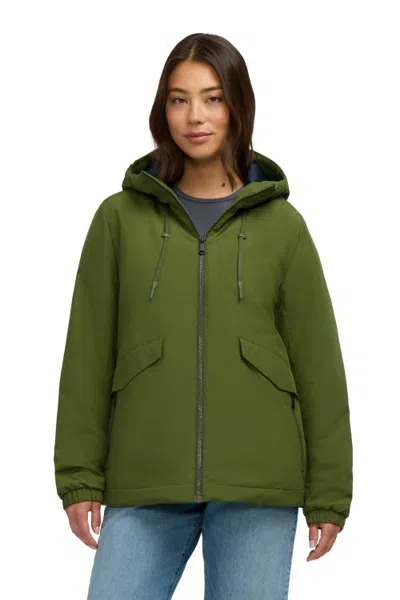 Pajar Julia Lightweight Jacket With Hood In Deep Lychen Green