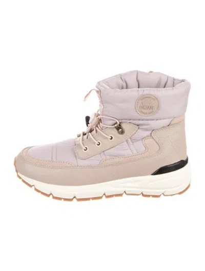 Pre-owned Pajar Leather Colorblock Pattern Snow Boots W/ Tags In Multi