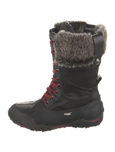Pre-owned Pajar Leather Combat Boots In Black