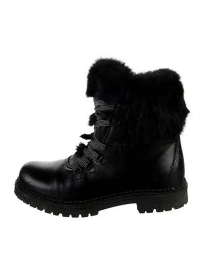 Pre-owned Pajar Leather Hiking Boots In Black
