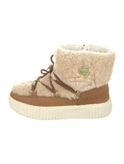 Pre-owned Pajar Leather Lace-up Boots In Brown