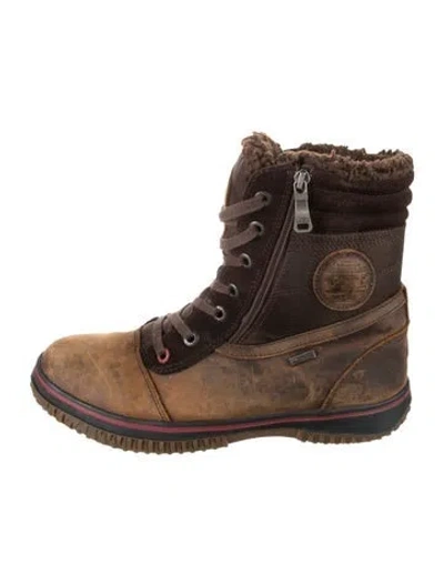 Pre-owned Pajar Leather Snow Boots In Brown
