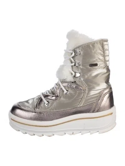 Pre-owned Pajar Leather Snow Boots In Gold
