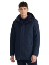 Pajar Altair Mid Length Parka With Welded Detail And Detachable Hood In Blue
