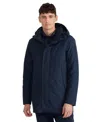 Pajar Altair Mid Length Parka With Welded Detail And Detachable Hood In Navy