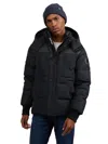 Pajar Men's Men S Comet Mixed Media Puffer With Detachable Hood In Black