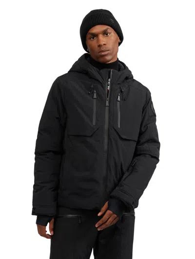 PAJAR MEN'S ELIAS MIXED MEDIA SKI JACKET WITH FIXED HOOD