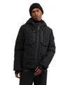 Pajar Elias Mixed Media Ski Jacket With Fixed Hood In Black