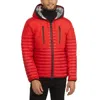 Pajar Finn Lightweight Mixed Media Puffer With Fixed Hood In Multi