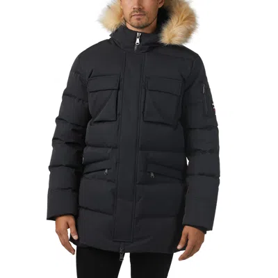 Pajar Men's Hamilton Channel Quilted Fixed Hood Parka In Multi