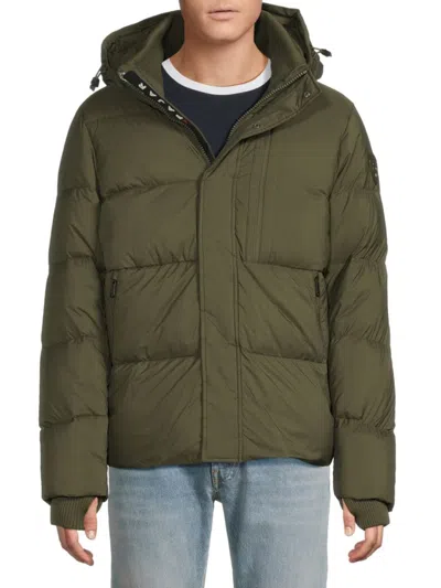 Pajar Men's Jericho Nylon Hooded Puffer Jacket In Green