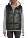 Pajar Men's Kirian Reversible Quilted Hooded Vest In Black