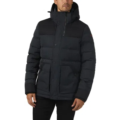 Pajar Men's Locarno Mixed Media Light Weight Jacket With Detachable Hood In Black