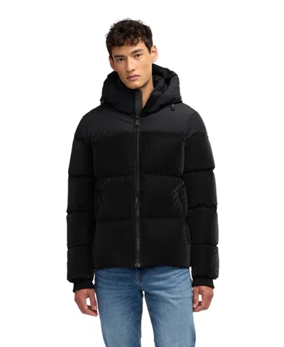 PAJAR MEN'S MATO MIXED-MEDIA CHANNEL QUILTED PUFFER
