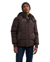 Pajar Men's Men S Comet Mixed Media Puffer With Detachable Hood In Dark Oak
