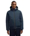 Pajar Pine Bomber With Fixed Hood And Detachable Fur Trim In Blue