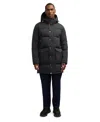 Pajar Prescott Long Length Parka With Detachable Faux Shearling Lined Hood In Black