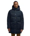 Pajar Prescott Long Length Parka With Detachable Faux Shearling Lined Hood In Navy
