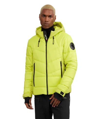 PAJAR MEN'S MEN S THEBE MIXED MEDIA SKI JACKET WITH FIXED HOOD