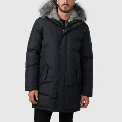 Pajar Men's Mick Luxury Parka With Rabb It Lined Split Hood In Black