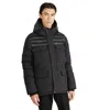 Pajar Mikkel Mixed Media Parka Coat With Detachable Inner Hood In Black