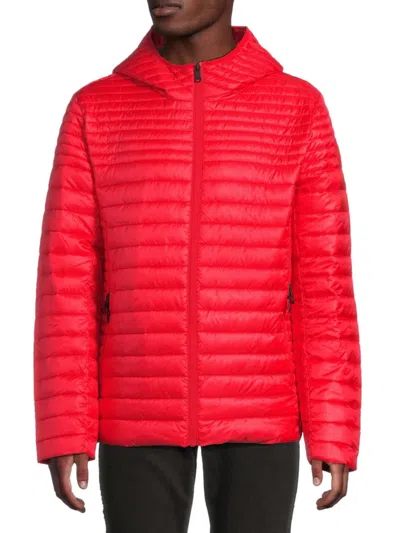 Pajar Men's Osprey Channel Quilted Lightweight Puffer Jacket In Red