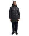 Pajar Prescott Long Length Parka With Detachable Faux Shearling Lined Hood In Black