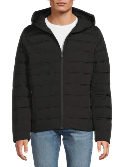 Pajar Men's Seneca Puffer Zip-up Hooded Jacket In Black