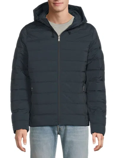 Pajar Men's Seneca Puffer Zip-up Hooded Jacket In Blue