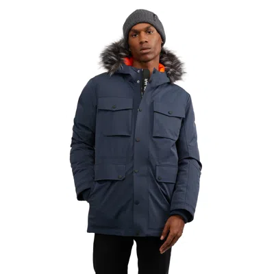 PAJAR MEN'S SOREN MID LENGTH PARKA WITH FIXED HOOD AND DETACHABLE FAUX FUR