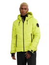 Pajar Thebe Mixed Media Ski Jacket With Fixed Hood In Multi
