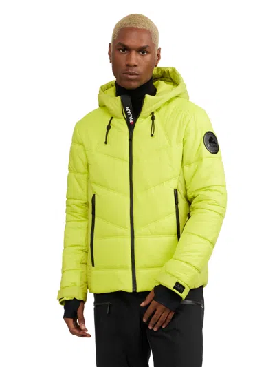 PAJAR MEN'S THEBE MIXED MEDIA SKI JACKET WITH FIXED HOOD