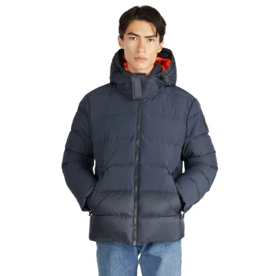 Pajar Men's Valby Mixed Media Puffer With Contrast Inner Collar And Hood In Pink