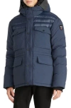 Pajar Mikkel Water Repellent Mixed Media 550 Fill Power Down Jacket In Navy