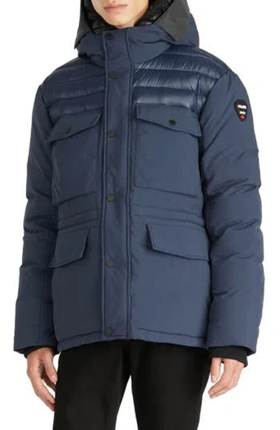 Pajar Mikkel Water Repellent Mixed Media 550 Fill Power Down Jacket In Navy