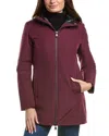 Pajar Mixed Media Modular 3-in-1 System Coat In Burgundy