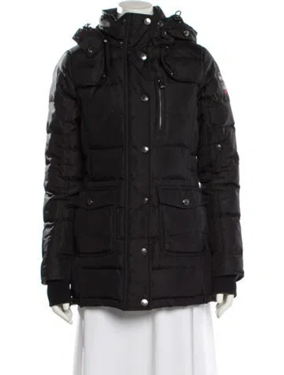 Pre-owned Pajar Nylon Down Coat In Black