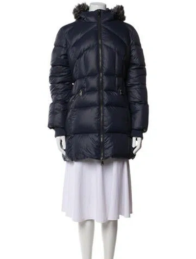 Pre-owned Pajar Nylon Down Coat In Blue