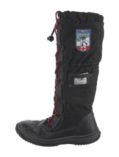 Pre-owned Pajar Nylon Snow Boots In Black