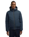 Pajar Pine Bomber With Fixed Hood And Detachable Fur Trim In Blue