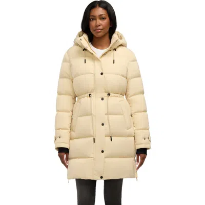 Pajar Poppy Heavyweight Mid‑length Puffer In Parchment