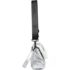 Pajar Quilted Faux Shearling Trim Convertible Shoulder Bag In Silver